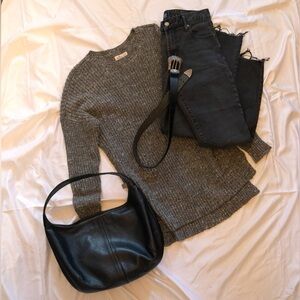 Hollister Long Grey Heather Sweater
